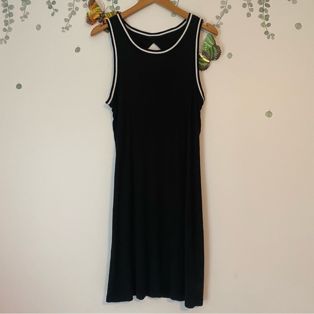 Mossimo Black Ribbed Sporty Tennis Shift Dress, Women’s Small